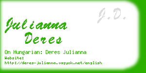 julianna deres business card